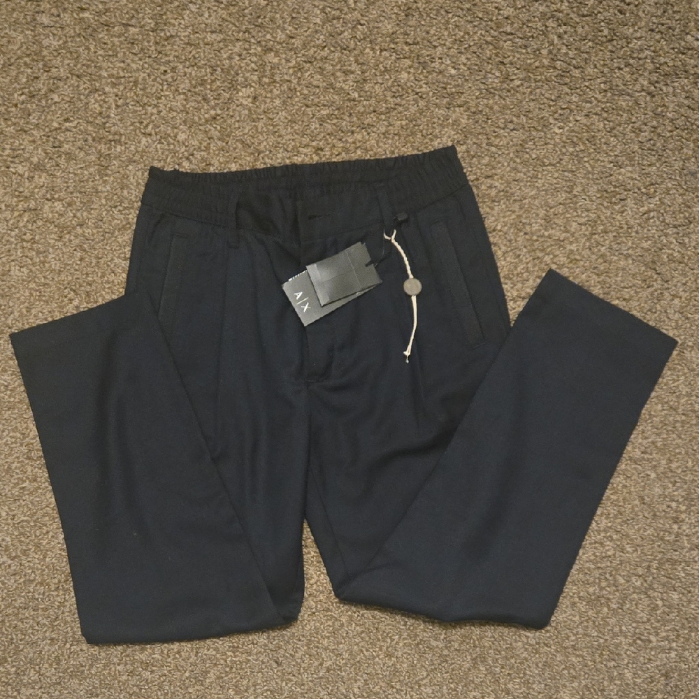 Armani Exchange Dark Blue Dress Pants